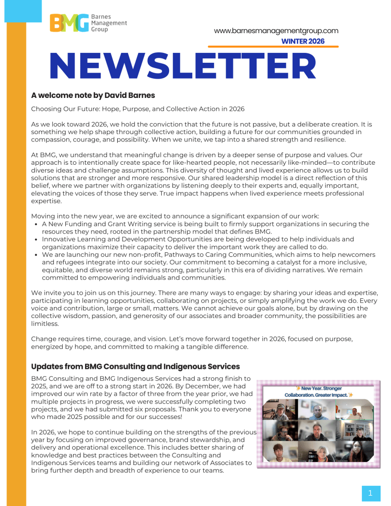 BMG Winter 2026&nbsp;Newsletter
